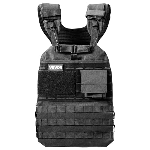 VEVOR Adjustable Weighted Vest, 4-10lbs/20-32lbs/24-40lbs/40lbs Comfortable X-Shape Body Weight Vest Set with 6/8 Weight Packs and Reflective Stripe, for Men Women, Workout Equipment for Strength Training Running Jogging - size: 40 lbs