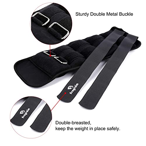 Ankle Weights for Women, Men and Kids - 1/2/3/4/6/8/10/12/15/20 LBS 1 Pair Strength Training Wrist/Leg/Arm Weight with Adjustable Strap for Jogging, Gymnastics, Aerobics, Home Fitness, Physical Therapy - style: 20Lbs Pair (10lb x 2) - Black