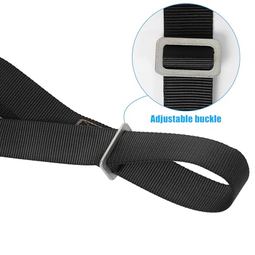 Aoneky 40 inch Heavy Punching Bag Hanger Strap for Boxing MMA, Black Heavy Duty Hanging Strap with Carabiner, No Drill Mount for I Beam Wood Rafter Ceiling Joist Tree Garage Home Gym