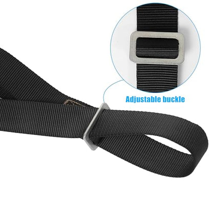 Aoneky 40 inch Heavy Punching Bag Hanger Strap for Boxing MMA, Black Heavy Duty Hanging Strap with Carabiner, No Drill Mount for I Beam Wood Rafter Ceiling Joist Tree Garage Home Gym