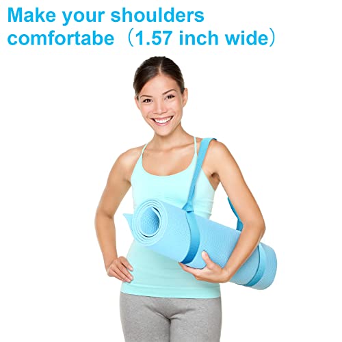 4 Pcs Yoga Mat Straps for Carrying Yoga Mat Holder Adjustable Thick Carrier Exercise Sling Cotton Workout Stretching Band for Carrying Large Mats Roller Skate