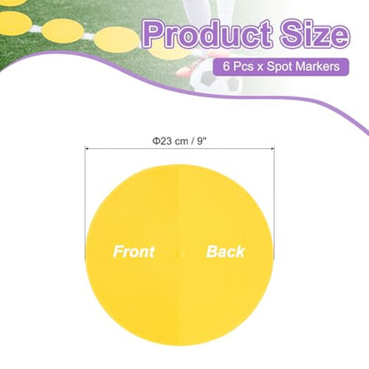 PATIKIL Spot Markers, Non-Slip Floor Agility Markers Flat - color: Yellow