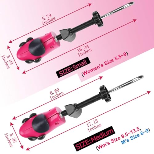 eachway Shoe Stretcher Shoe Trees,Adjustable Length & Width for Men and Women（For Women's 5.5-10 - color: S (for Women's 5.5-10)rose
