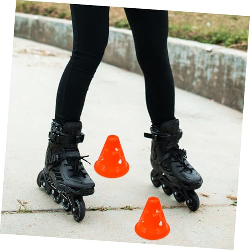 Toddmomy Skating Sign Bucket Practice Cones Small Traffic Cones Training Cones Play Cones Plastic Cones Sports - color: Orange