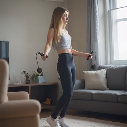 Cordless Jump Rope with Weight Ball, Fitness Training Jump Rope, Indoor Home Exercise, Suitable for Men Women.