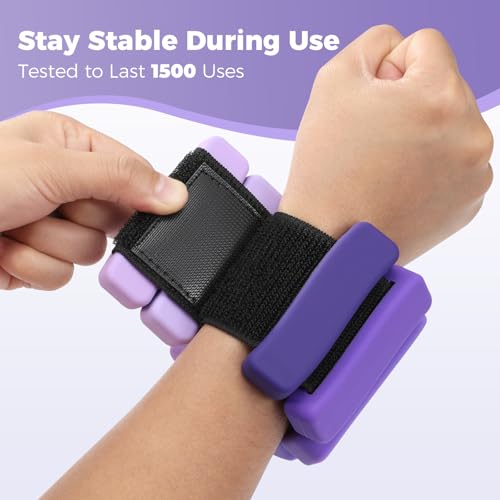 Sportneer Wrist & Ankle Weights for Women & Men Set of 2 (1LB/2LB Each) - Soft Silicone Arm & Leg Weights for Pilates, Yoga, Walking, Barre, Home Workout, Water Aerobics