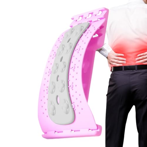 Lumbar Support Board Arc Traction Massager - color: Pinks