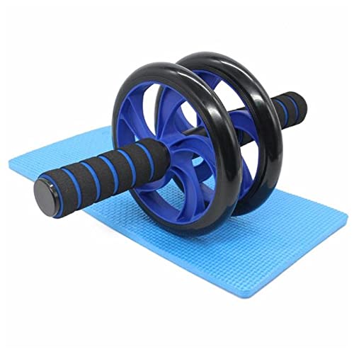Ab Rolller Wheel Abdominal Exercise Roller - Classic Dual Wheel with Foam Handles - Includes Extra Thick Knee Pad(Blue) - size: Blue