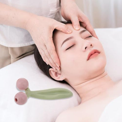FRCOLOR Handheld Face Roller for Jawline Shaper V-Shaped Facial Massage Tool for Edema Relief, Skin Tightening Lifting