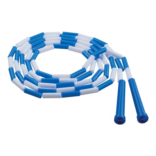 Champion Sports Plastic Segmented Jump Rope - color: Blue/White (9 Feet)
