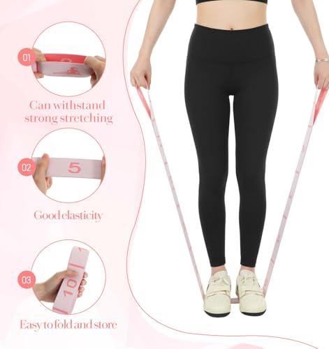 12 Loop Stretch Band, 12 Loops Yoga Straps for Stretching, Yoga Strap for Flexibility Training, Leg Stretch & Exercise, Durable Elastic Resistance Band