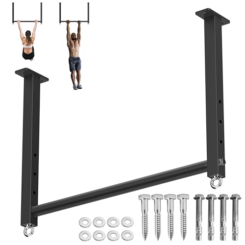 Ceiling Mount Pull Up Bar, 700lb, Fit 24" Ceiling Beam Spacing