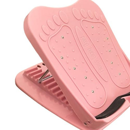 Yiju Calf Stretcher Slant Board 11 Levels Adjustable Portable for Foot Leg Knees Ankle Heel Stretching Stretch Board, Pink