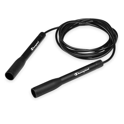 Champion Classic Exercise Jump Rope, Adjustable 9 Ft Speed Rope for Adult Fitness, Skipping Rope for Endurance, Coordination - color: Black