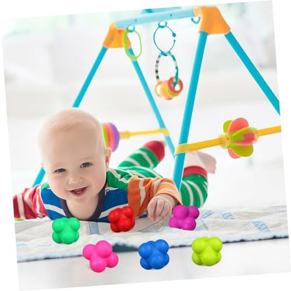 6pcs Hexagonal Reaction Balls Sports Training Reflex Balls for Boys and Girls Adults Fitness Goalkeeper Agility