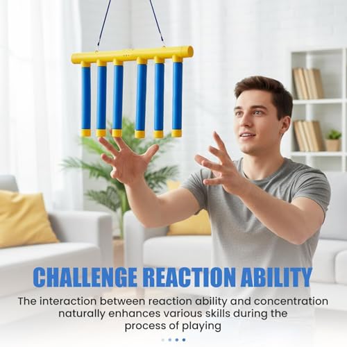 Reflex Game – Hand Eye Coordination Interactive Toys with Falling Sticks Challenge, Boosting Focus and Reaction Benefits, Perfect for Kids, Family, Boys, Girls, Home, School, Indoor or Outdoor Play
