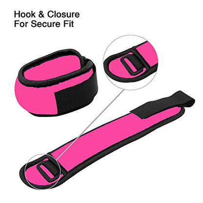 Pesas de Tobillo/Muñeca, Pesas de Puño de Mano de Brazo de Pierna Pequeña para Mujeres y Niños, Equipo de Ejercicio con Correas Ajustables para Gimnasio, Caminar, Trotar, Aeróbicos (1 Par) - color: 1.1 lb, Pink