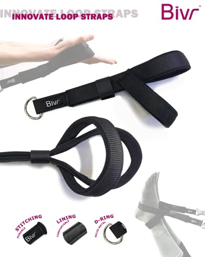Portable Pilates Home Kit - Home Workout Equipment with Designed Pilates Loop Straps, Fabric Long Resistance Exercise Bands, Door Anchors and Aluminum Carabiners for Working Out as in Reformer