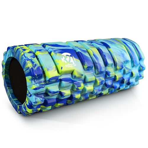 321 Strong Foam Roller - Medium Density Deep Tissue Massager for Muscle Massage and Myofascial Trigger Point Release, with 4K eBook - color: Alien
