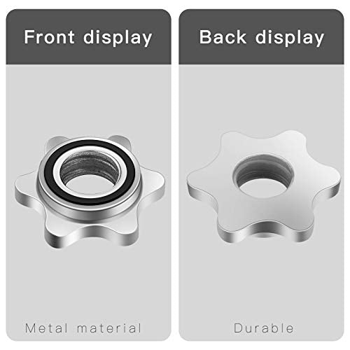 Lamoutor 2Pcs Anti-Slip Hex Nut Collar Screw for Barbell Dumbbell Weight Lifting - size: 25mm