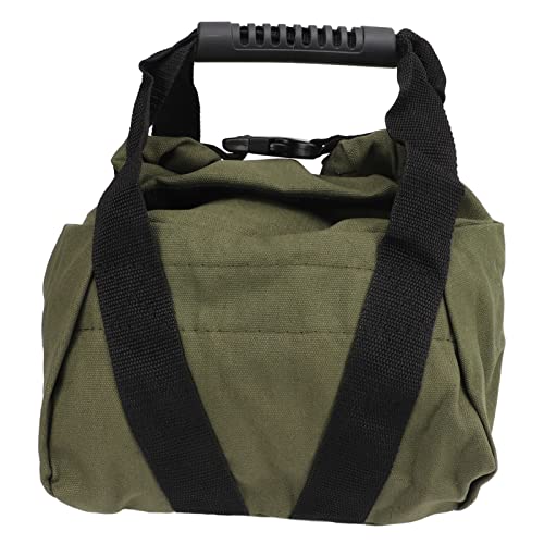 Fitness Sandbag with Handles for Weightlifting and Strength Training Empty Canvas Workout Power Bag (OD Green)