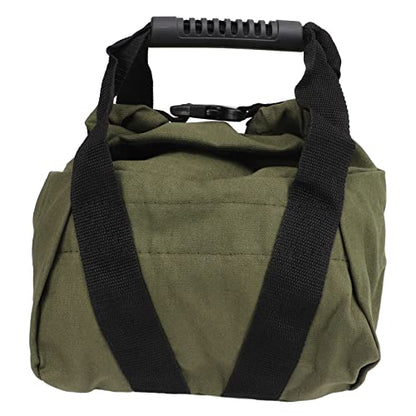 Fitness Sandbag with Handles for Weightlifting and Strength Training Empty Canvas Workout Power Bag (OD Green)