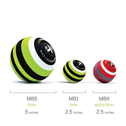 Trigger Point MB1, Balle De Massage, Massage Pronfond Des Tissus Muscluclaires, Vert, Blanc Et Noir, 2.6''/5cm