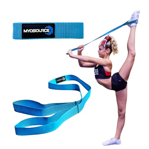 Cheerleading Flexibility Stunt Strap - Improve Stretching and Stunts for Cheer Dance Gymnastics & Physical Therapy – Stocking Stuffers Present for Kids Girls Adults - 12 Colors - color: Teal