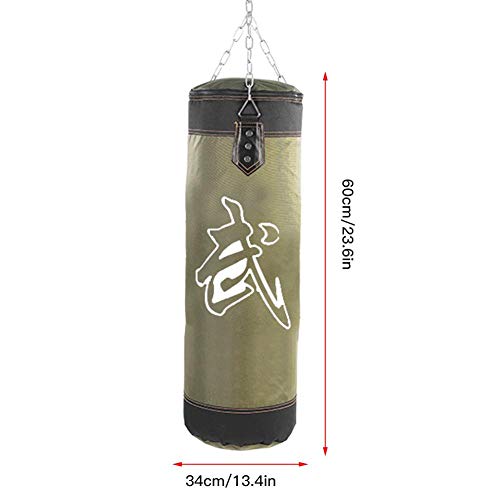 Alomejor Punching Bag,with Chains for Strength Training,Boxing Bag,60CM Sandbag for Athletes Home Gym Fitness Workout