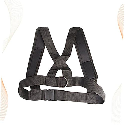 GALPADA Adjustable Sled Fitness Harness with Heavy Duty Hooks for Resistance Training Durable Exercise Shoulder Strap for Speed and Endurance Workouts Black