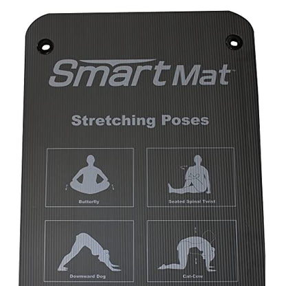 Prism Fitness Extra Thick Smart Self Guided Exercise Mat with 14 Core and 14 Stretching Exercises