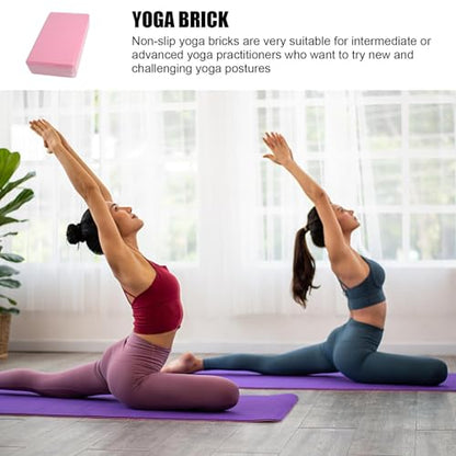 Yoga Blocks 2 Pack, High Density EVA Foam Block, Non-Slip Yoga Bricks, Gym Bricks, Fitness Exercise Blocks for Balance Training, Stretching, Pilates, Meditation, Support Deepen Poses