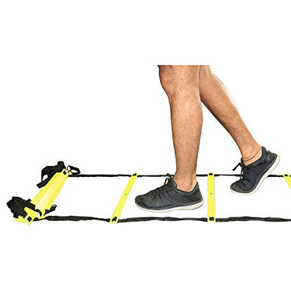 Amber Fight Gear Feet Speed and Agility Training Ladder for High-Intensity Training in Boxing, Soccer, Football, Lacrosse, and Ice Hockey - Improve Your Footwork and Coordination, 15 Feet