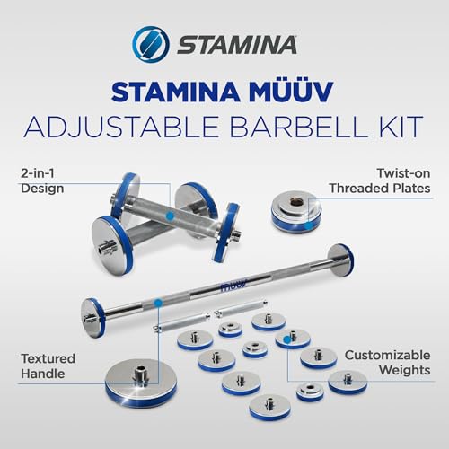 müüv Adjustable Dumbbell & Barbell Set for Home Gym - size: Barbell and Dumbbell Set