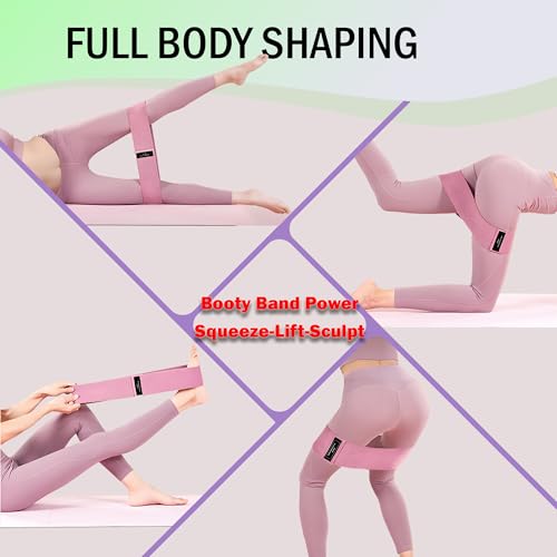 Full Body Resistance Bands Set for Women & Men, Professional Upper & Lower Body Workout Bands for Arms, Legs, Glutes, Yoga, Strength Training, Home Gym Fitness Equipment - color: GreenPurple 4pcs