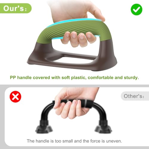 Push Up Bars, Ergonomic Pushup Handles for Home Gym Training - color: B: Olive Green
