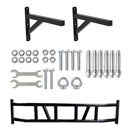 ptlsy Wall Mounted Pull Up Bar Multifunctional with Multi-grip Chin Up Bar Heavy Duty Dip Station for Home Gym Indoor Workout, Fitness Equipment, Dip Stand Supports to 440 Lbs