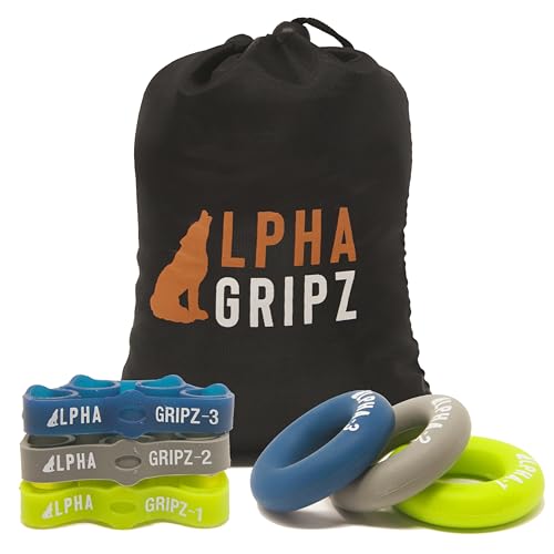 ALPHA GRIPZ Complete Set | Original Hand Grip Extensor Trainer Strengthener, Forearm Exerciser Workout, Finger Resistance Bands Strength, Tendonitis, Carpal Tunnel, Wrist, Elbow, Arthritis Pain Relief