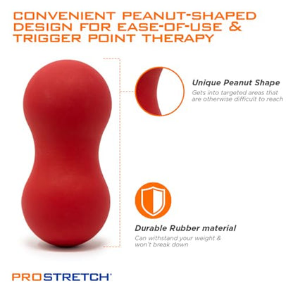 ProStretch Peanut, Massage Ball Roller for Muscle Knots & Trigger Points