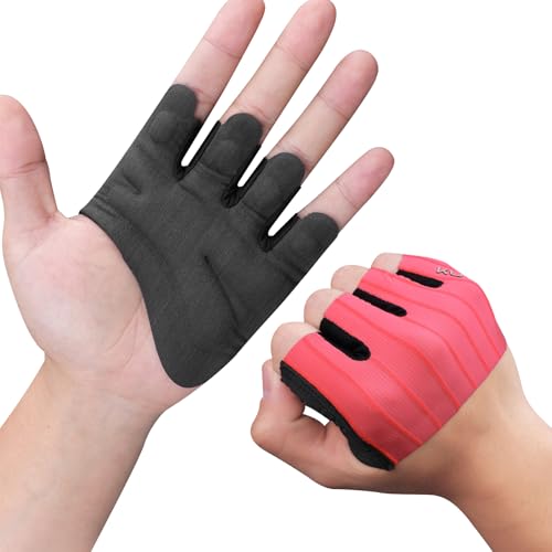 KUTOOK Weight Lifting Gloves Men Women One Piece Anti-Slip Workout Gloves - color: Neon Pink, size: Small