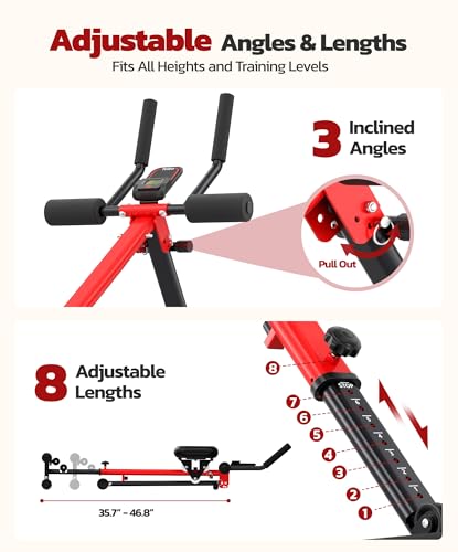 Yoleo Ab Machine for Home, 2-in-1 Adjustable Ab Trainer Machine, Foldable - color: V2.0 Rowing Machine