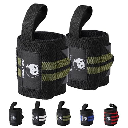 Wrist Wraps for Powerlifting & Weightlifting - Adjustable 18" Straps with Thumb Loops | Heavy Duty Wrist Support for Deadlift, Bench Press, Squats, 1 Pair