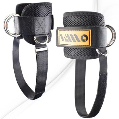 VAIIO Ankle Straps for Cable Machines,Adjustable Comfort fit Neoprene, Reinforce Double D-Ring - Premium Ankle Cuffs to Improve Abdominal Muscles, Lift The Butts, Tone The Legs for Men & Women