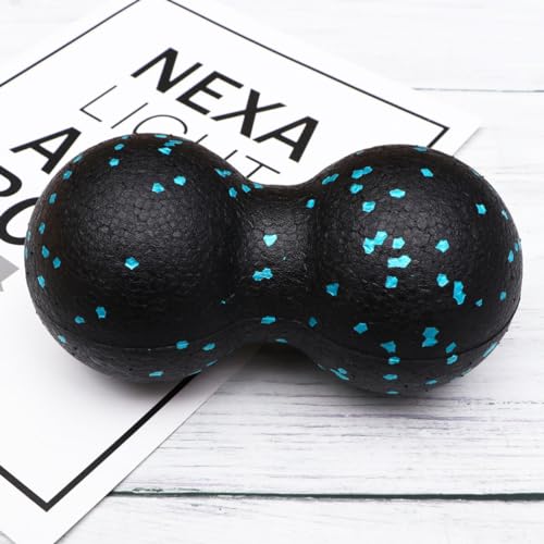 Healifty Hard Peanut Massage Ball Double Lacrosse Massage Ball Deep Tissue Massage Roller Mobility Ball for Physical, 16.5X8.5X2cm, Blue