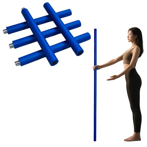 yoga stick is made of sturdy steel that is 5 feet high and an adjustable stretching stick, providing flexibility, agility, and balance. Covered with thick and comfortable foam layer