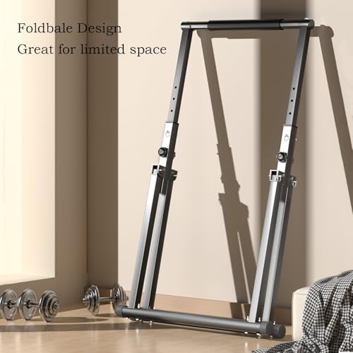 Pull Up Bar Foldable Power Tower Dip Station Adjustable Multi-functional Dip Bar Strength Training Fitness Equipment For Home Gym Support 1100lbs