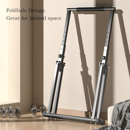 Pull Up Bar Foldable Power Tower Dip Station Adjustable Multi-functional Dip Bar Strength Training Fitness Equipment For Home Gym Support 1100lbs