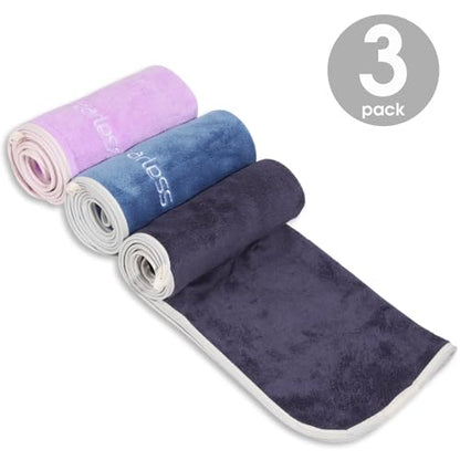 Microfiber Gym Towel Set for Men Women, Super Soft and Quick-Drying Towels for Fitness, Yoga, Cycling, Swimming (Grey, 3 Pack) - color: Grey