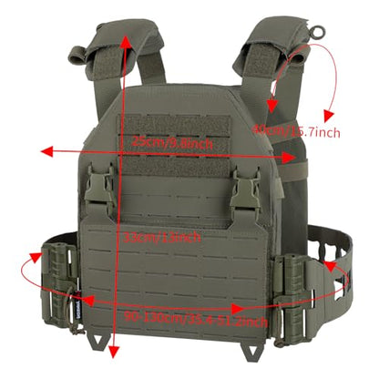 Tactical Vest for Men - Lightweight Quick Release Modular Vest Adjustable Airsoft Vest Outdoor for Running Training - color: Tan