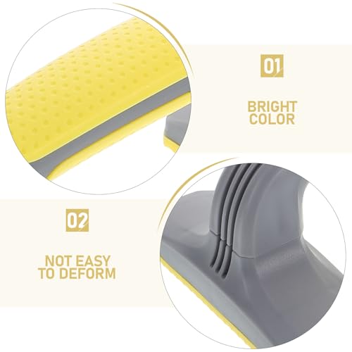 CHILDWEET Push up Bars Handstand Bars Set, Non-slip Plastic Pushup Handles for Home Strength Training, Pilates and Yoga Exercise Equipment, Gray and Yellow Pair for Men and Women